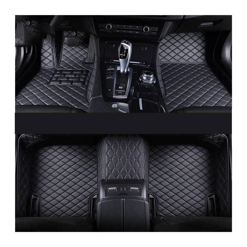 Gummimatten Auto Custom Car Fußmatten Fit Für BMW 5er E39 E60 520-550 1994-2010 Auto Teppiche Fuß Coche Zubehör Autofußmatten-Set(All Black,1994-2002 E39) von EGUIAS
