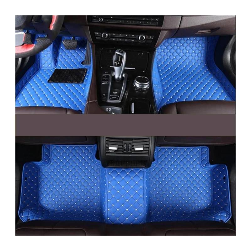 Gummimatten Auto Custom Car Fußmatten Fit Für BMW 5er E39 E60 520-550 1994-2010 Auto Teppiche Fuß Coche Zubehör Autofußmatten-Set(Blue,2003-2010 E60) von EGUIAS