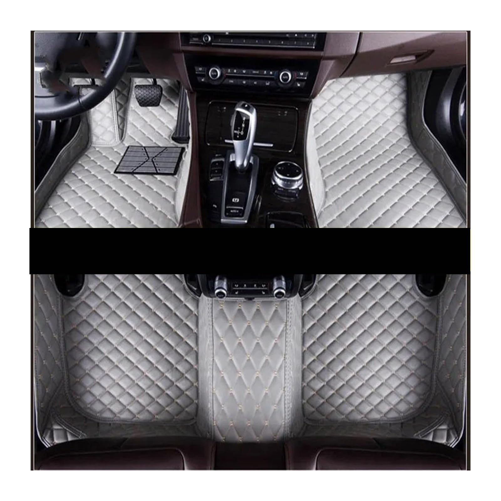 Gummimatten Auto Custom Car Fußmatten Fit Für BMW 5er E39 E60 520-550 1994-2010 Auto Teppiche Fuß Coche Zubehör Autofußmatten-Set(Gray,2003-2010 E60) von EGUIAS