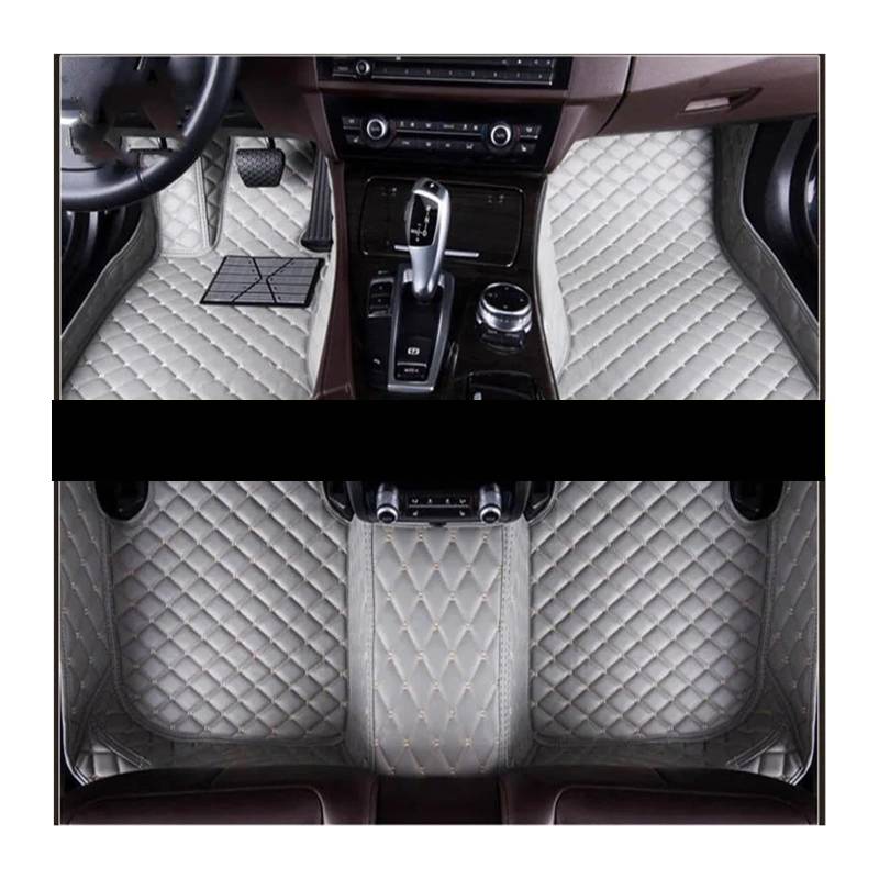 Gummimatten Auto Custom Car Fußmatten Fit Für BMW 5er E39 E60 520-550 1994-2010 Auto Teppiche Fuß Coche Zubehör Autofußmatten-Set(Gray,2003-2010 E60) von EGUIAS