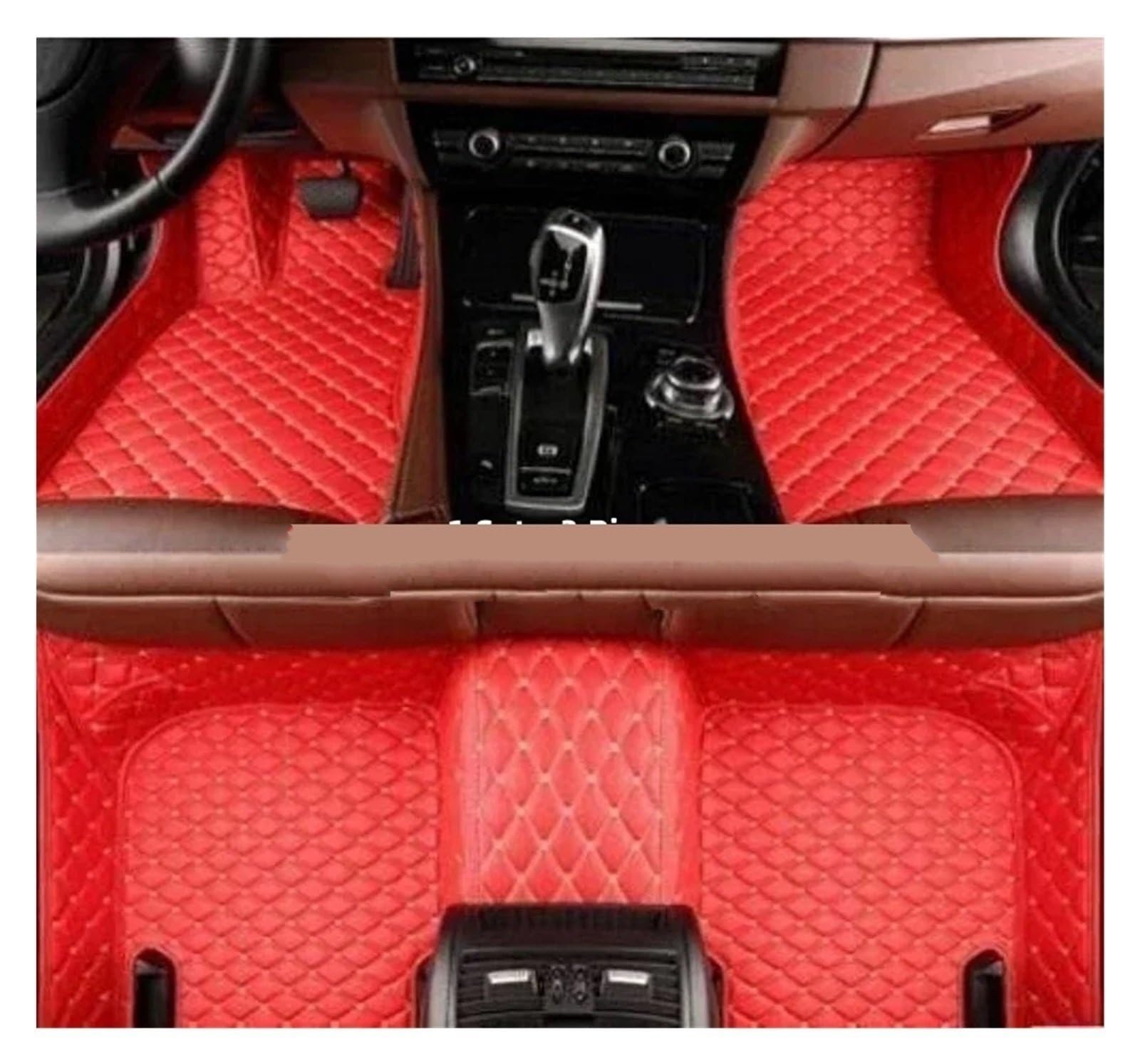 Gummimatten Auto Komplettset Auto-Fußmatten passend für BMW 7er E38 1994 1995 1996 1997 1998 1999 2000 2001 Jahr Innenraum Autofußmatten-Set(Left Hand Drive) von EGUIAS