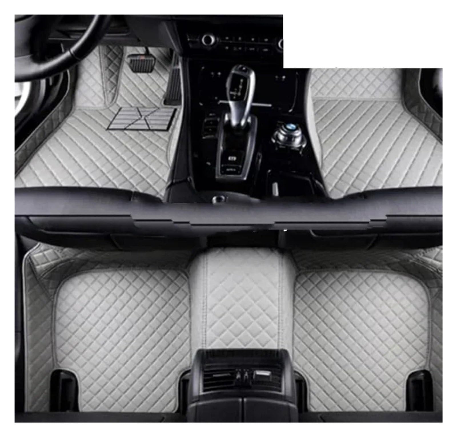 Gummimatten Auto Komplettset Auto-Fußmatten passend für BMW 7er E38 1994 1995 1996 1997 1998 1999 2000 2001 Jahr Innenraum Autofußmatten-Set(Left Hand Drive16) von EGUIAS