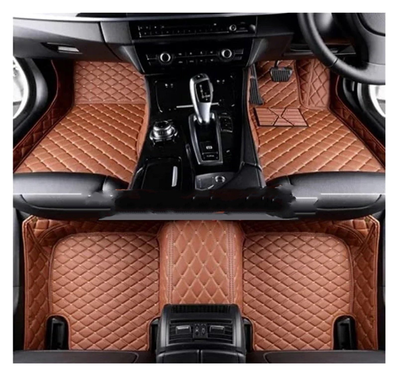 Gummimatten Auto Komplettset Auto-Fußmatten passend für BMW 7er E38 1994 1995 1996 1997 1998 1999 2000 2001 Jahr Innenraum Autofußmatten-Set(Right Hand Drive1) von EGUIAS