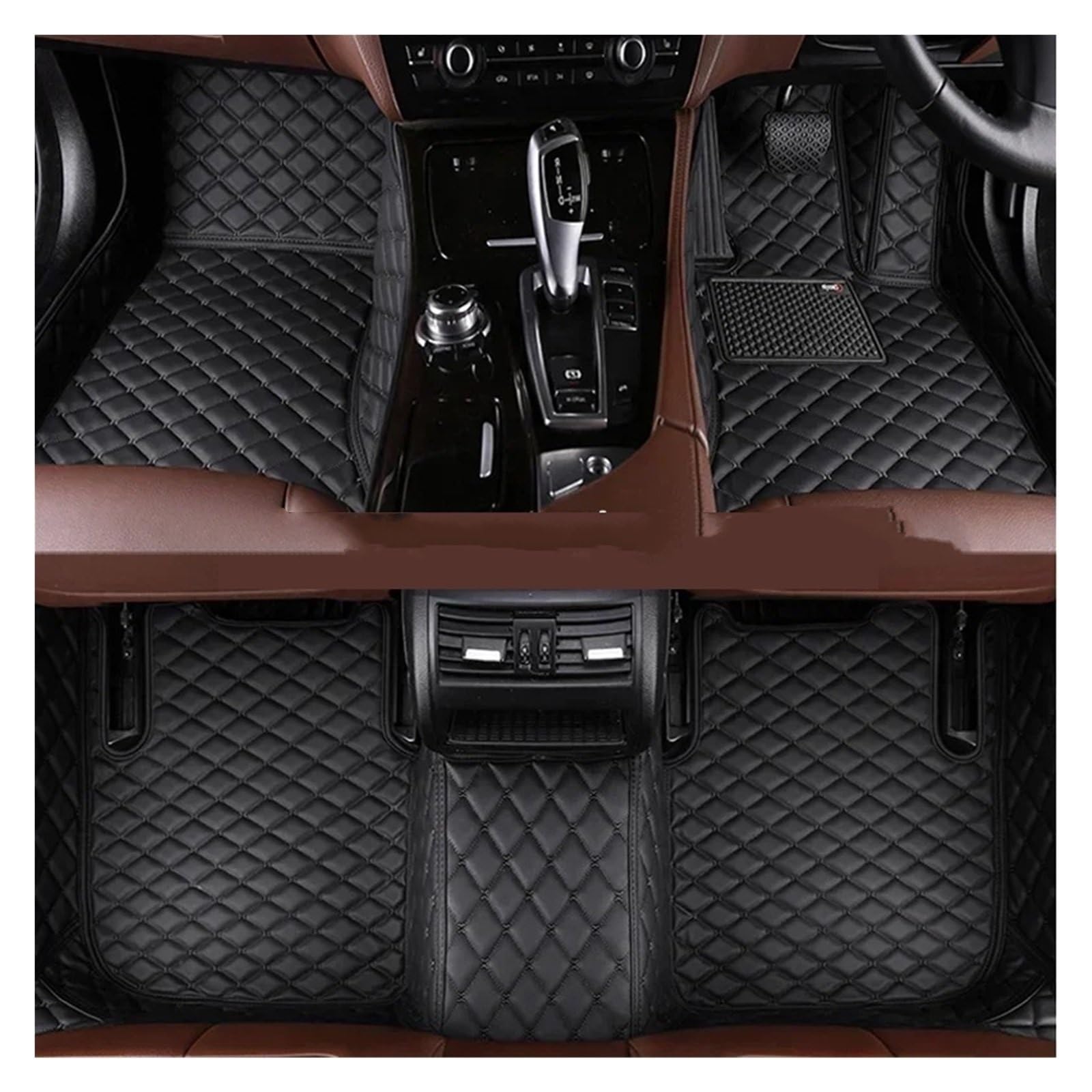 Gummimatten Auto Komplettset Auto-Fußmatten passend für BMW 7er E38 1994 1995 1996 1997 1998 1999 2000 2001 Jahr Innenraum Autofußmatten-Set(Right Hand Drive11) von EGUIAS