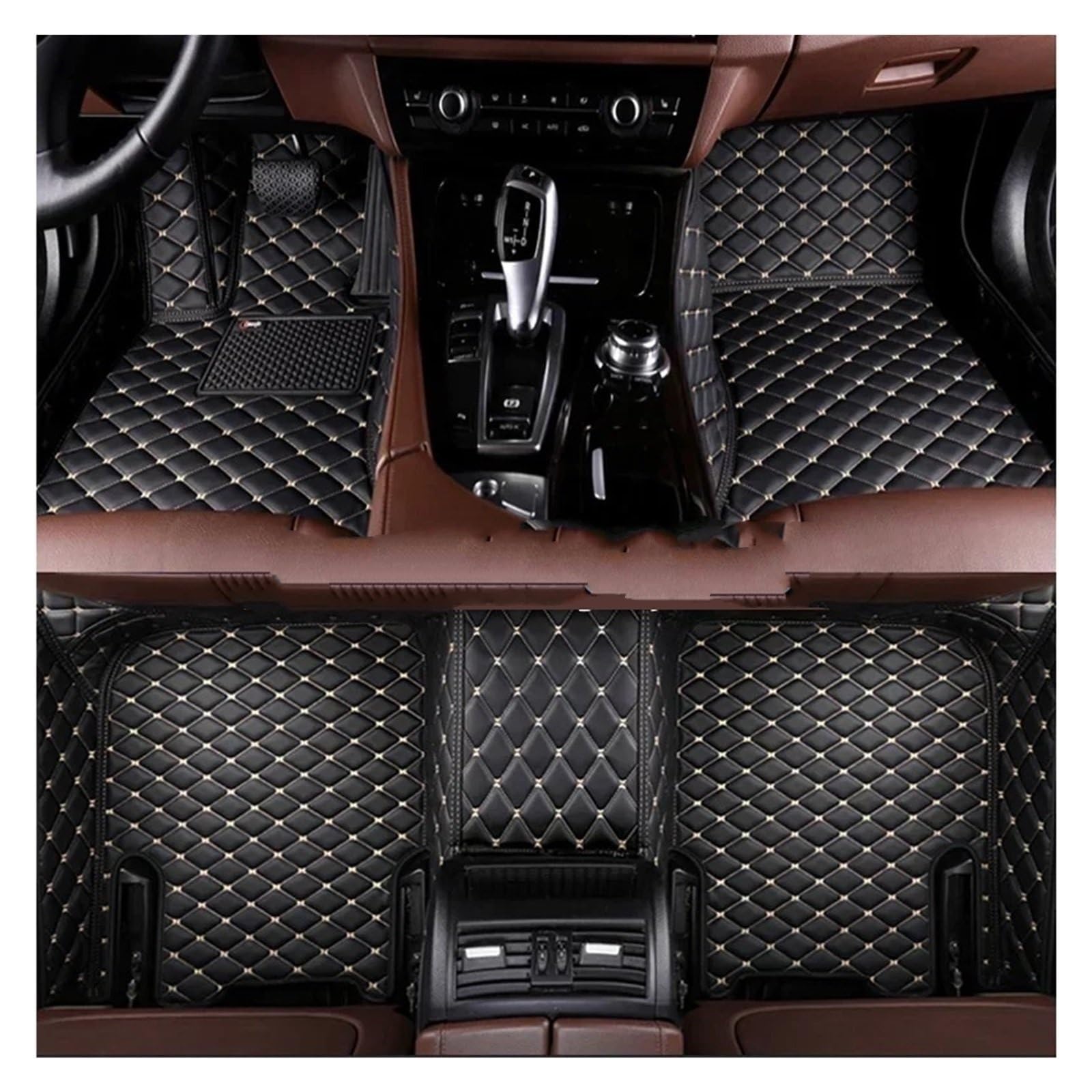 Gummimatten Auto Komplettset Auto-Fußmatten passend für BMW 7er E38 1994 1995 1996 1997 1998 1999 2000 2001 Jahr Innenraum Autofußmatten-Set(Right Hand Drive17) von EGUIAS