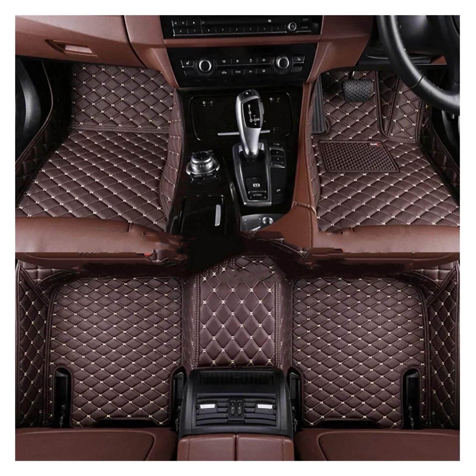 Gummimatten Auto Komplettset Auto-Fußmatten passend für BMW 7er E38 1994 1995 1996 1997 1998 1999 2000 2001 Jahr Innenraum Autofußmatten-Set(Right Hand Drive3) von EGUIAS