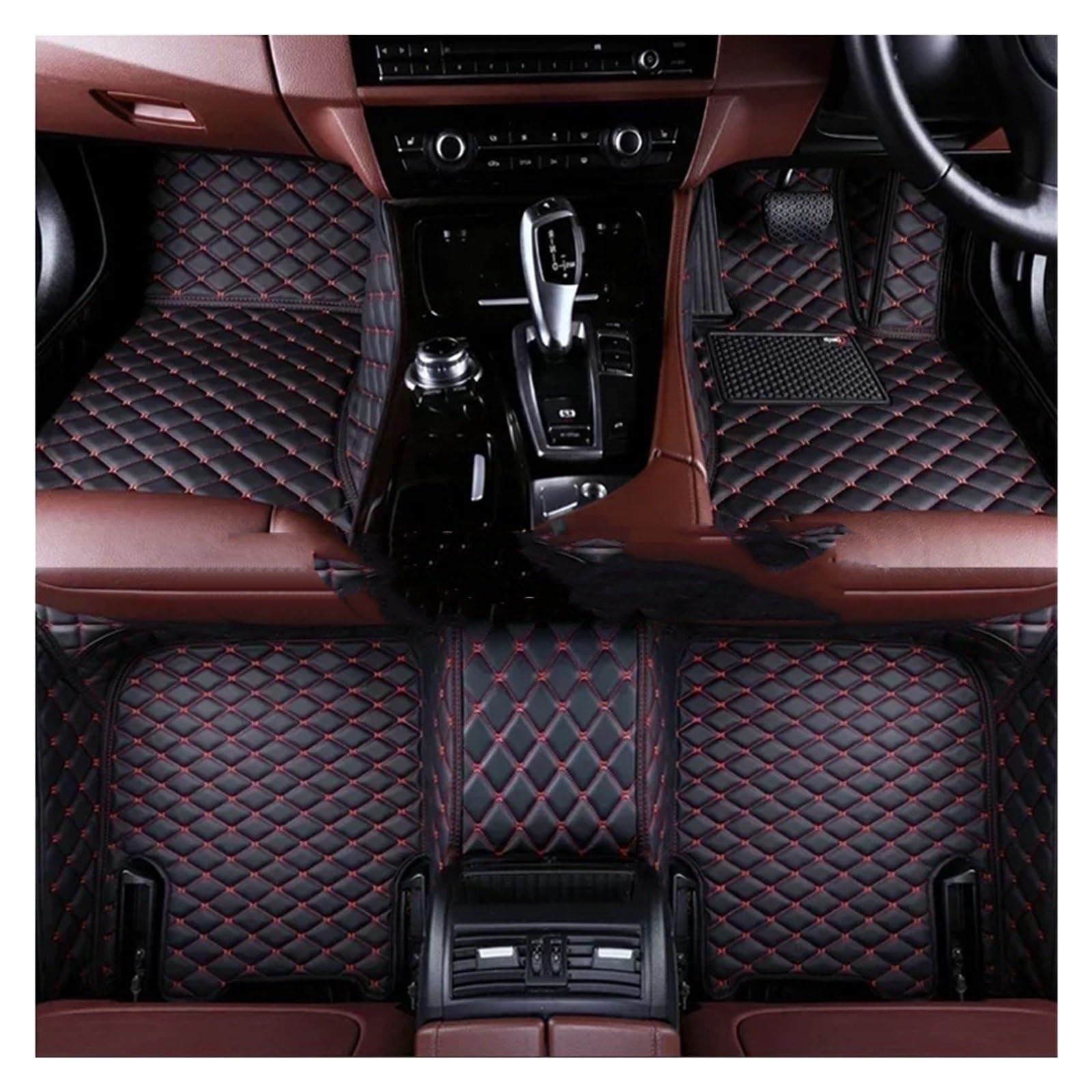 Gummimatten Auto Komplettset Auto-Fußmatten passend für BMW 7er E38 1994 1995 1996 1997 1998 1999 2000 2001 Jahr Innenraum Autofußmatten-Set(Right Hand Drive7) von EGUIAS