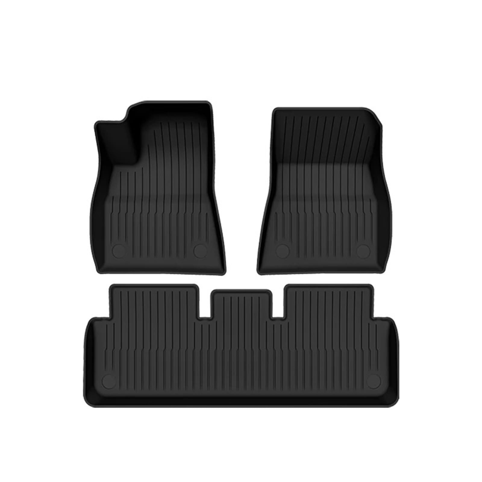 Gummimatten Auto PASSEND FÜR Tesla Auto-Kofferraummatte Modell Y Modell 3 High Land Bodenmatte 2021-2024 Gepäckmatte TPE Wasserdicht Anti-Rutsch Autofußmatten-Set(for Model 3 2024) von EGUIAS