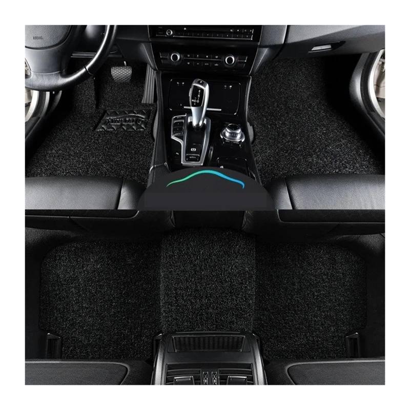 Gummimatten Auto Universelle Auto-Fußmatte, leicht zu reinigen, Fahrzeugmatte, Boden-Pedalmatte, kann Frostschutzmittel schneiden, Auto-Bodenmatte Autofußmatten-Set(Black 21mm Thick) von EGUIAS