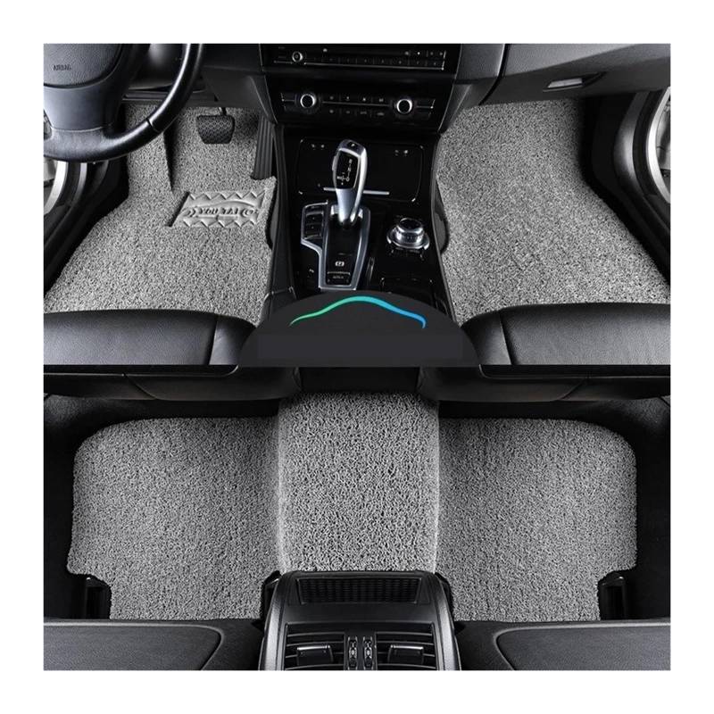 Gummimatten Auto Universelle Auto-Fußmatte, leicht zu reinigen, Fahrzeugmatte, Boden-Pedalmatte, kann Frostschutzmittel schneiden, Auto-Bodenmatte Autofußmatten-Set(Gray 15mm Thick) von EGUIAS