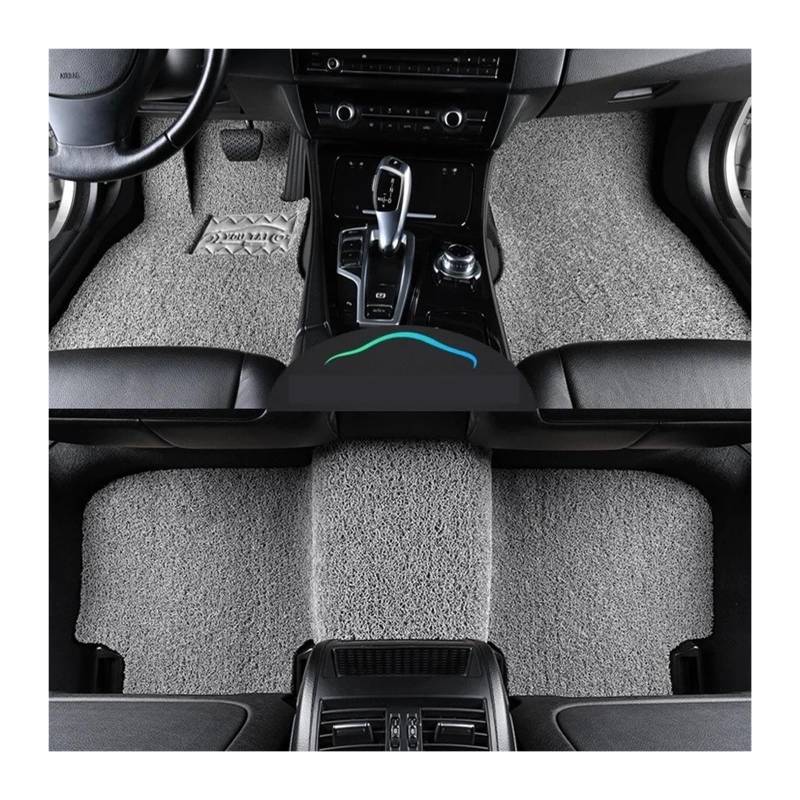 Gummimatten Auto Universelle Auto-Fußmatte, leicht zu reinigen, Fahrzeugmatte, Boden-Pedalmatte, kann Frostschutzmittel schneiden, Auto-Bodenmatte Autofußmatten-Set(Gray 21mm Thick) von EGUIAS