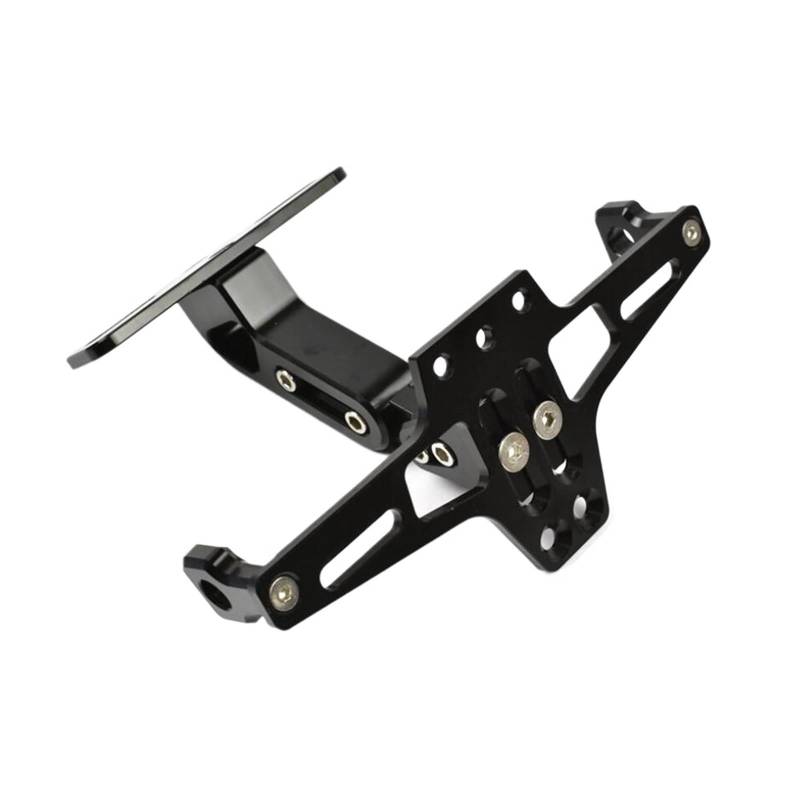 Kennzeichenhalter Ausziehbarer Motorrad-Kennzeichenhalter, passend für Honda NC750X Grom MSX125 CB500X CB400 CB1000, passend für BMW F800GS F700GS(Black) von EGUIAS