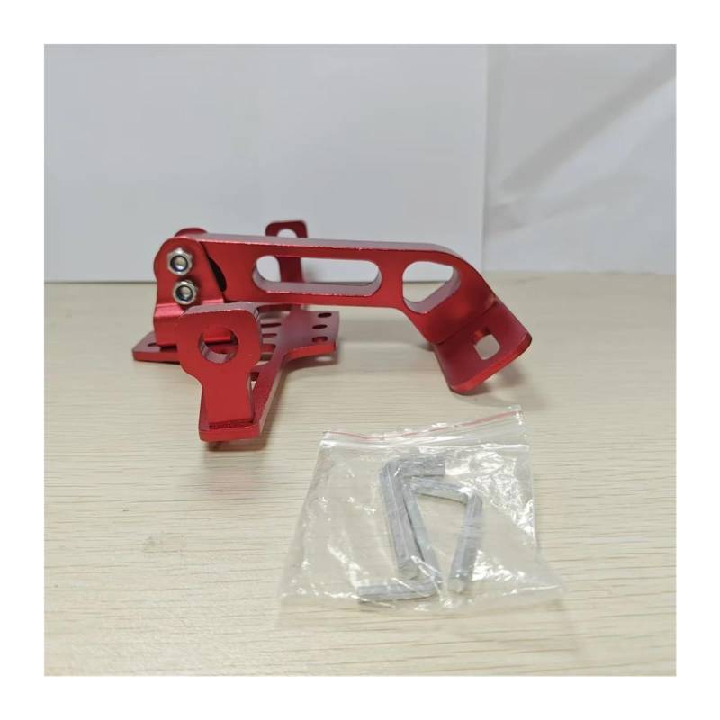 Kennzeichenhalter Einstellbare Motorrad-Kennzeichenhalterung Hinten Blinker Lampenhalter CNC Aluminium Fender Eliminator Kits(Old Version Red) von EGUIAS