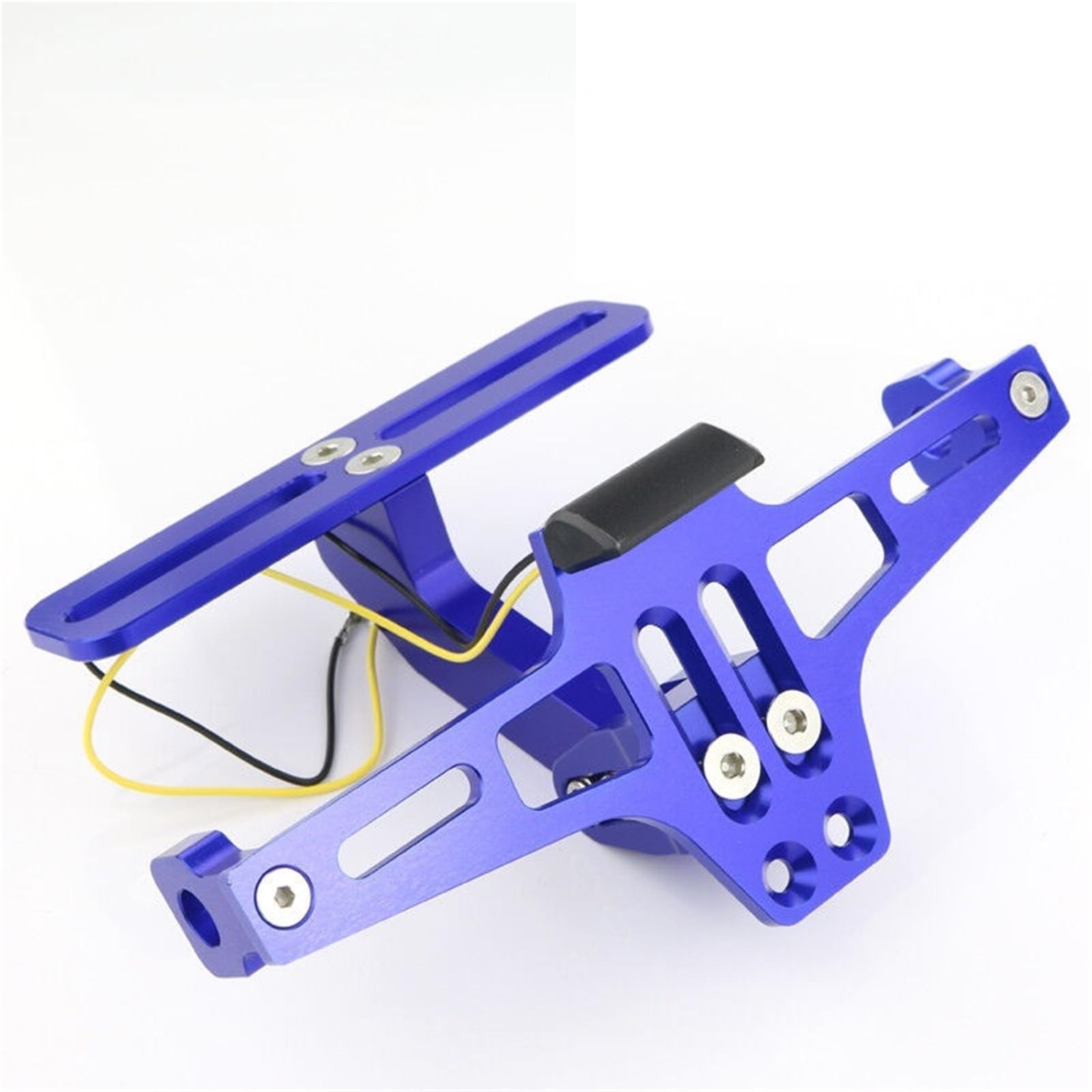 Kennzeichenhalter Fit Für Yamaha XJ6 XJ6F XJ6N Diversion 2009-2014 Motorrad Einstellbare Hinten Kennzeichen Halter Halterung LED Licht(Blue) von EGUIAS