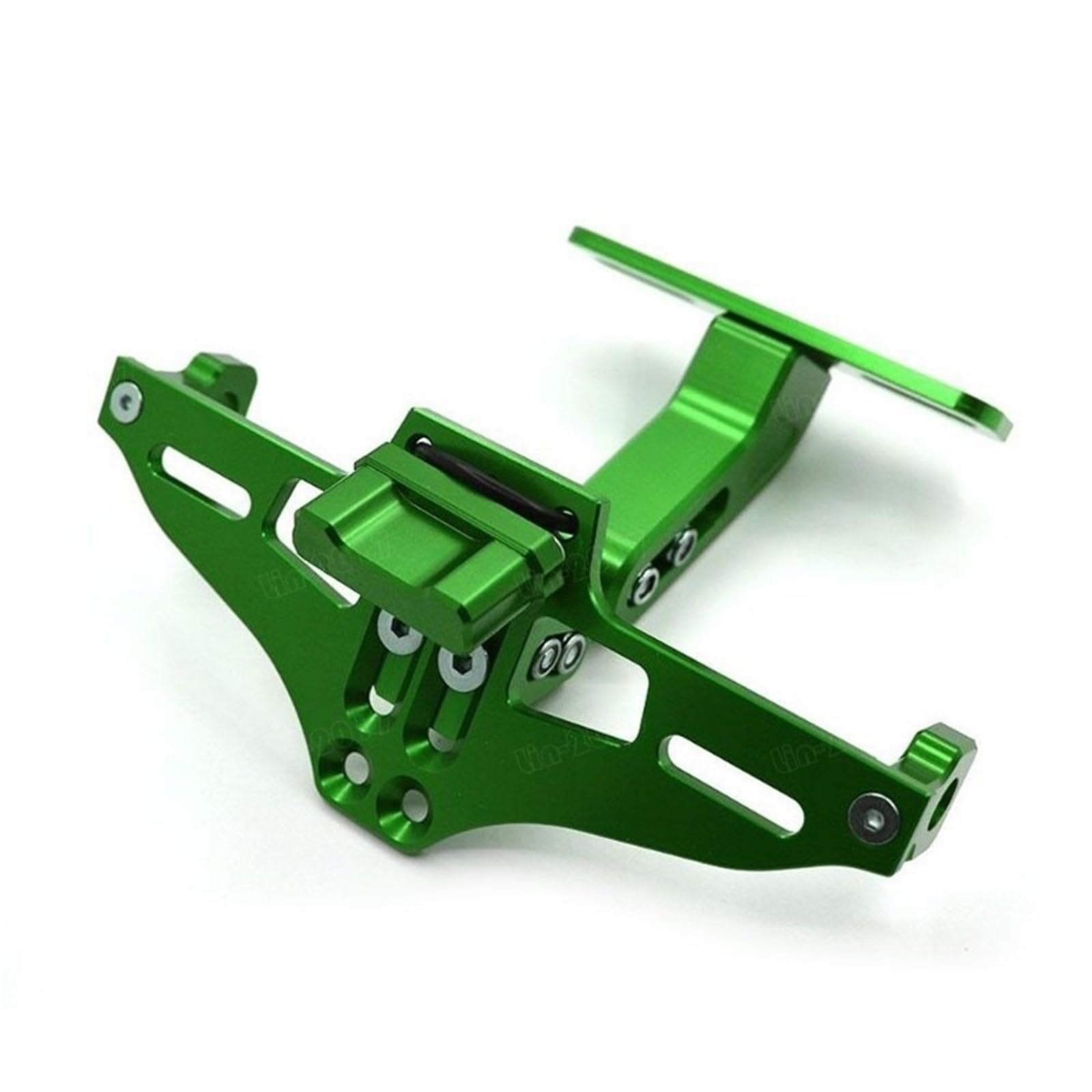 Kennzeichenhalter Fit Für Yamaha XJ6 XJ6F XJ6N Diversion 2009-2014 Motorrad Einstellbare Hinten Kennzeichen Halter Halterung LED Licht(Green) von EGUIAS