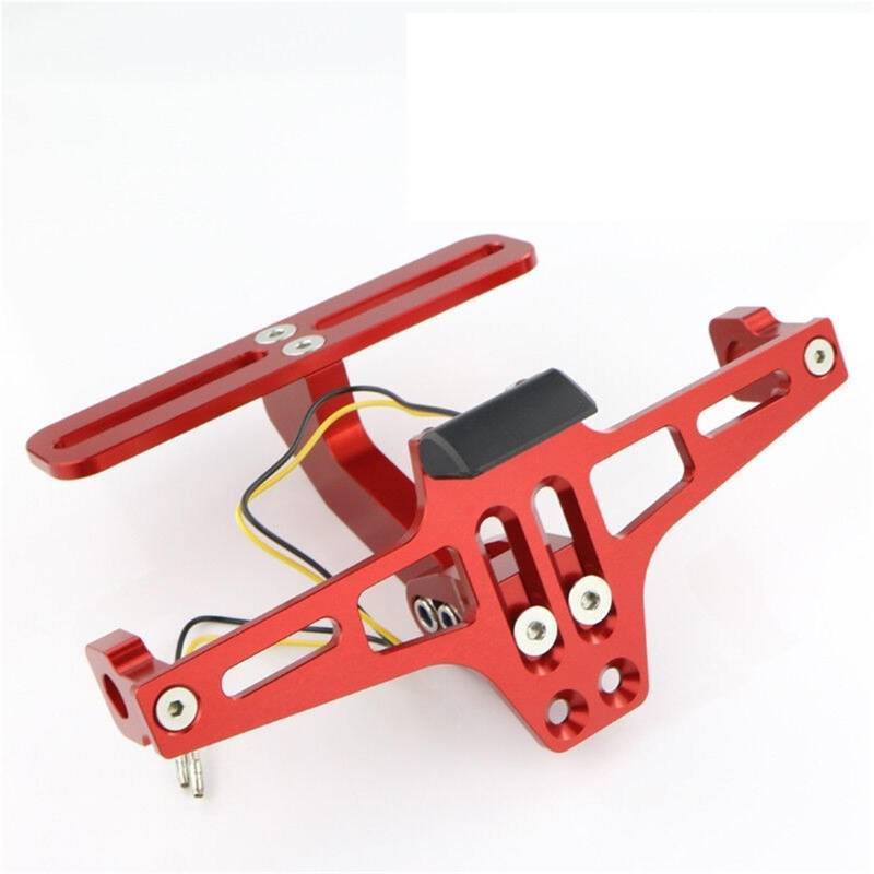 Kennzeichenhalter Fit Für Yamaha XJ6 XJ6F XJ6N Diversion 2009-2014 Motorrad Einstellbare Hinten Kennzeichen Halter Halterung LED Licht(Red) von EGUIAS
