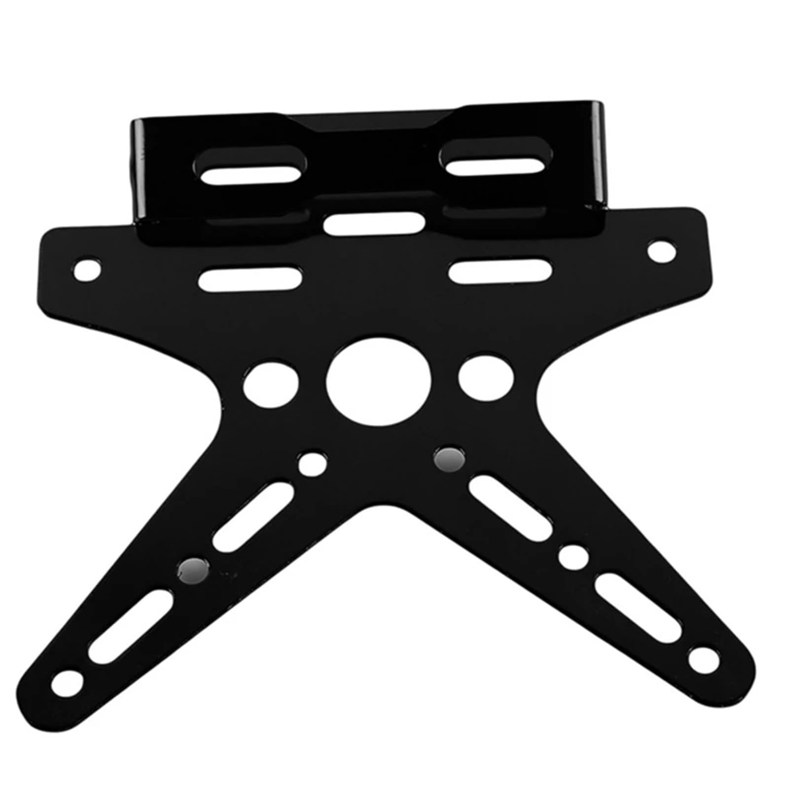 Kennzeichenhalter Galvanisieren Aluminiumlegierung Motorrad Hinterer Kennzeichenrahmen Motorrad Roller Kennzeichenhalter(Black) von EGUIAS