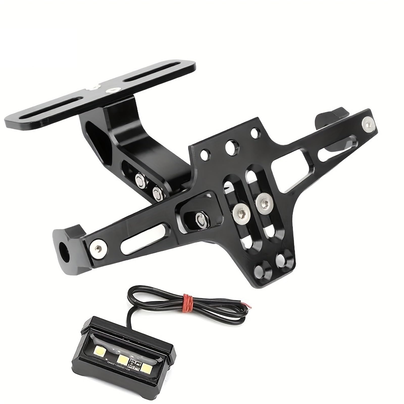 Kennzeichenhalter Halter Nummernschildhalterung Passend für BMW R1200GS Passend für Yamaha MT07 MT10 Passend für Kawasaki Z750 Z800 Passend für Duke 125 200 390.(Bracket with Light) von EGUIAS