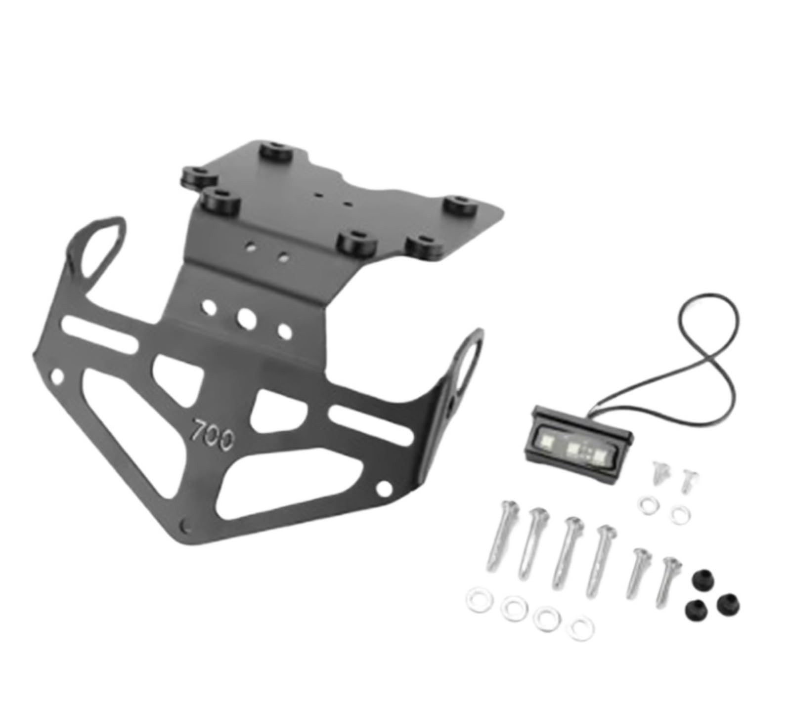 Kennzeichenhalter Hinterer Kennzeichenhalter passend für Yamaha Tenere 700 2019–2024 Halterung Schwanz ordentlich Fender Eliminator(License Plate Holder) von EGUIAS