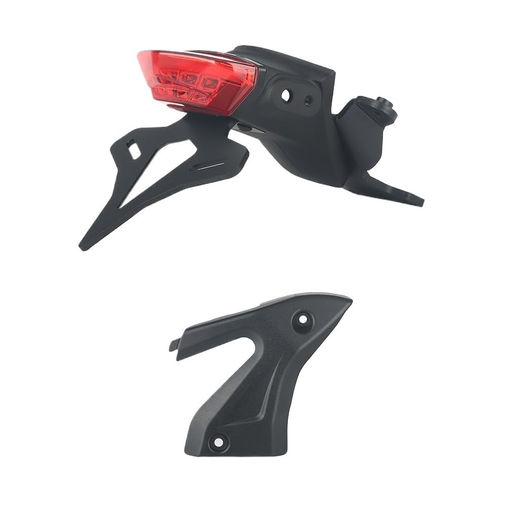Kennzeichenhalter Motorrad Kennzeichen Halter Fit Für Dreizack 660 2021-Hinten Kurze Schwanz Lager Licht Teil(A Set red) von EGUIAS