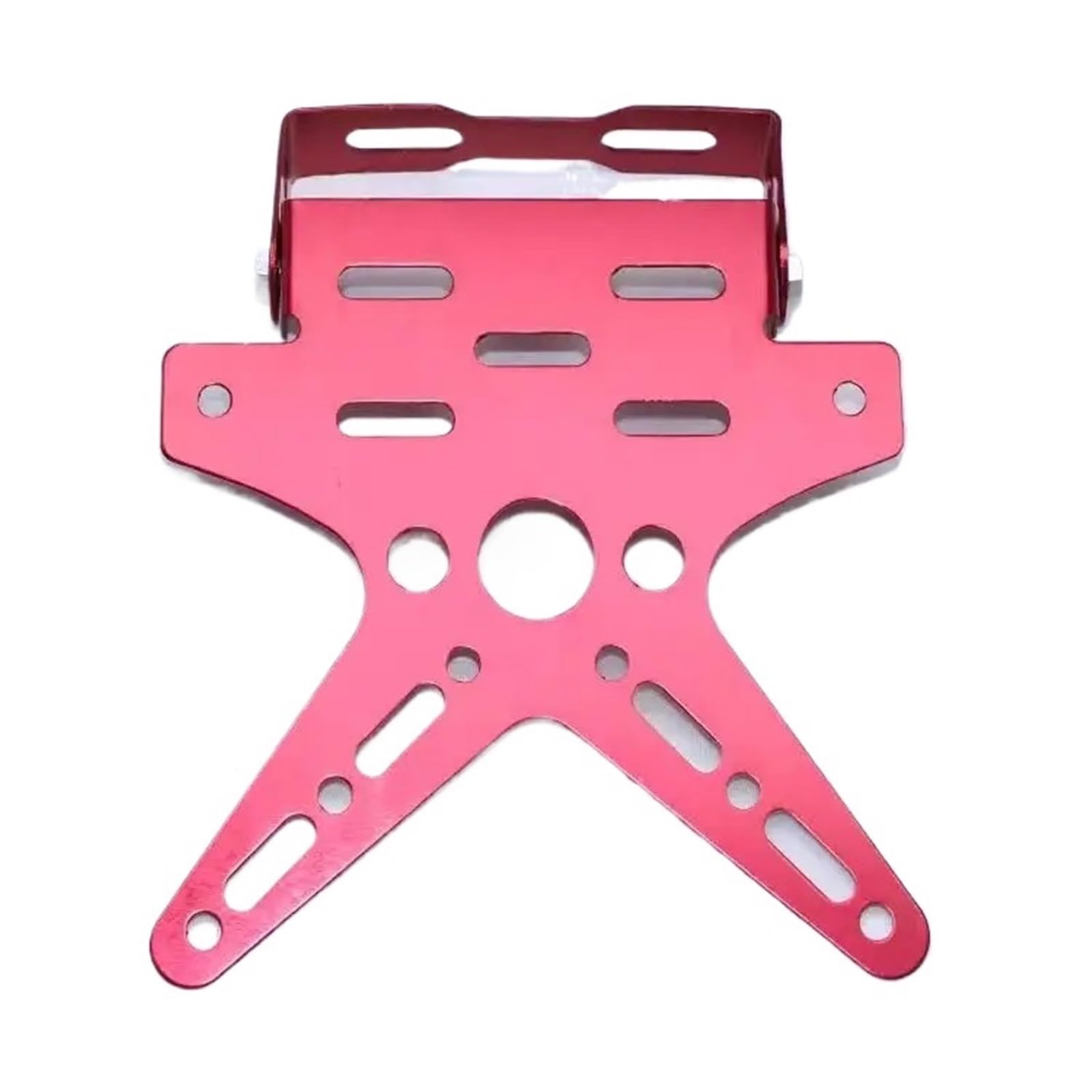 Kennzeichenhalter Motorrad Kennzeichen Halter Halterung Aluminium Eingestellt Registrierung Nummer Platte Abdeckung(Red) von EGUIAS