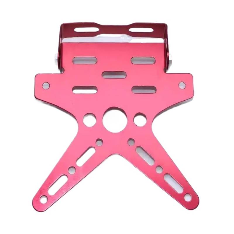 Kennzeichenhalter Motorrad Kennzeichen Halter Halterung Aluminium Eingestellt Registrierung Nummer Platte Abdeckung(Red) von EGUIAS
