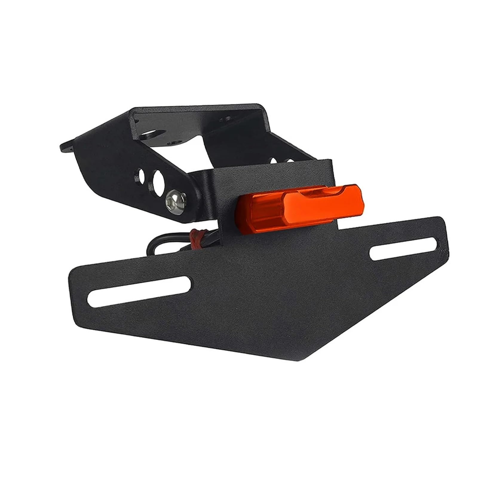 Kennzeichenhalter Motorrad Kennzeichenhalter Rahmenhalterung Zubehör mit Licht passend für Duke 250 390 2017-2023(Orange) von EGUIAS