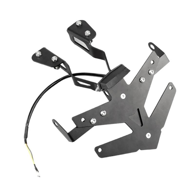 Kennzeichenhalter Motorrad Kennzeichenhalter Reitstockhalterung mit Licht passend für Yamaha TMAX 530/TMAX 560 Motorradzubehör von EGUIAS