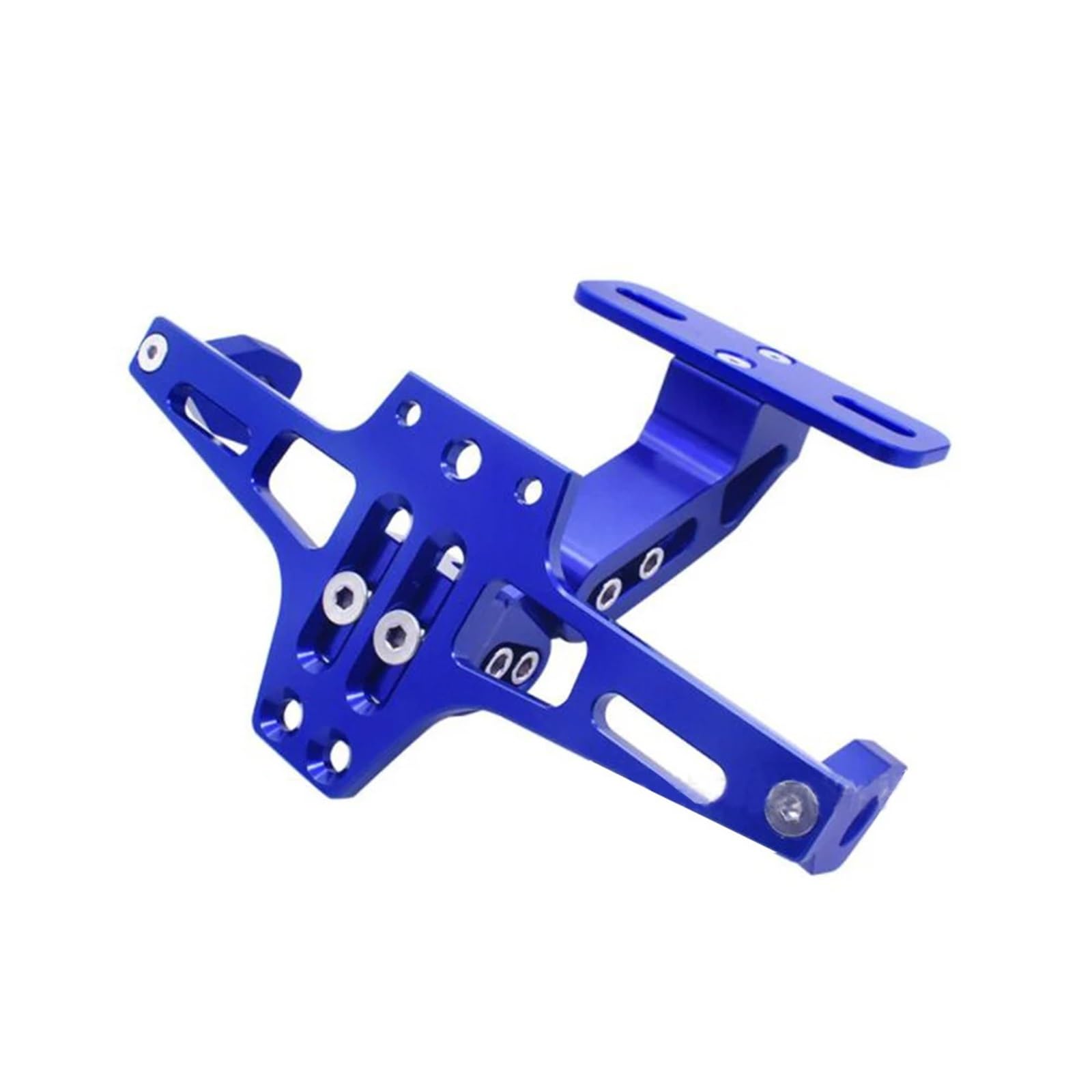 Kennzeichenhalter Motorrad-Kennzeichenrahmen, ausziehbar, faltbar, passend für Kawasaki Z400 Z650 Z750 Z800 Z750R ER6N ZX10R Versys 650 KX450F(Blue) von EGUIAS