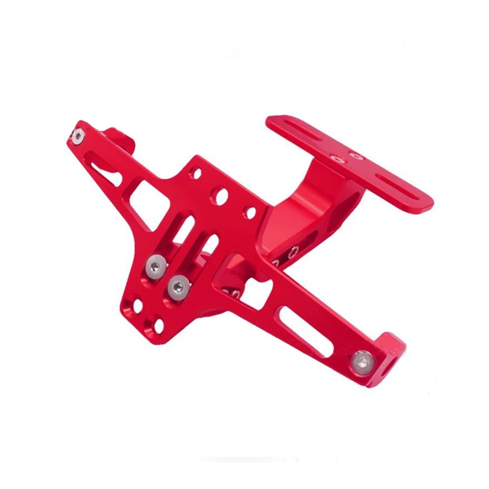 Kennzeichenhalter Motorrad-Kennzeichenrahmen, ausziehbar, faltbar, passend für Kawasaki Z400 Z650 Z750 Z800 Z750R ER6N ZX10R Versys 650 KX450F(Red) von EGUIAS