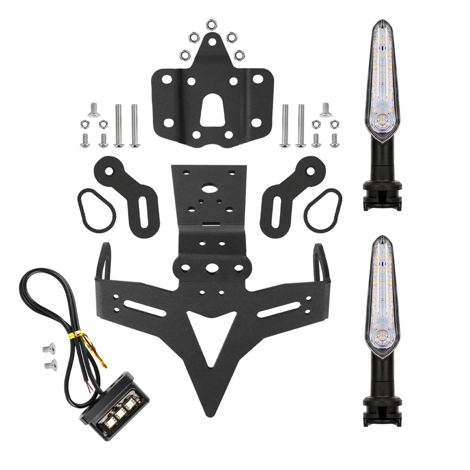 Kennzeichenhalter Motorrad-Kennzeichenrahmen passend für Yamaha MT 07 MT07 FZ-07 FZ07 2013–2022 Fender Eliminator Zubehör(Card Holder Light) von EGUIAS