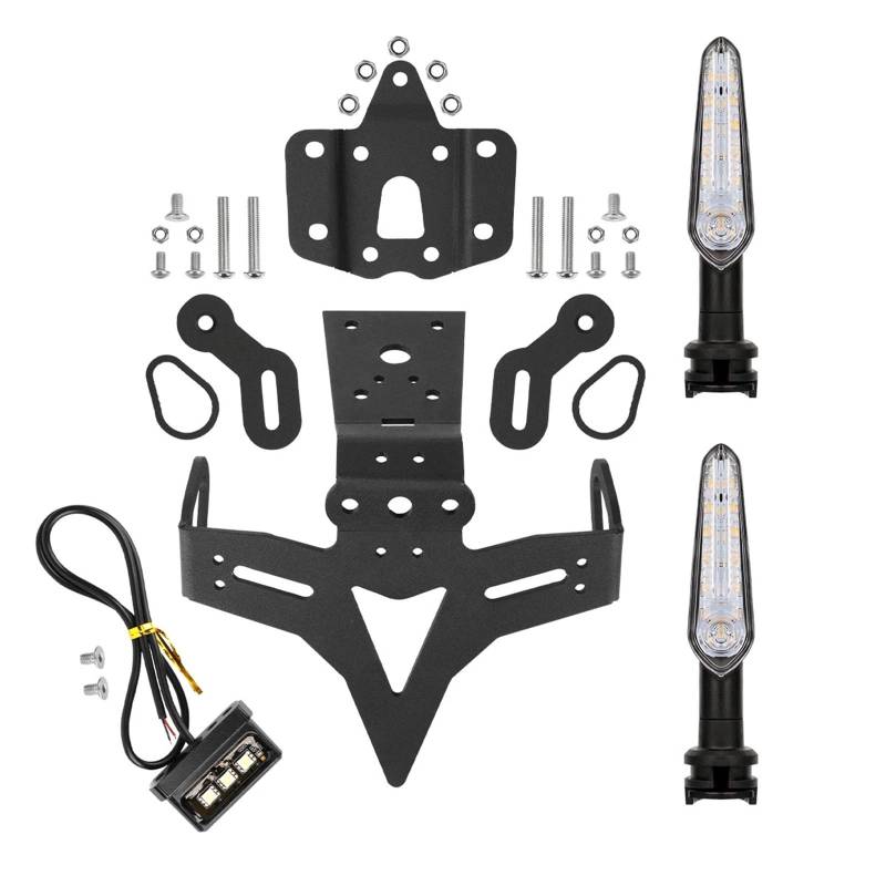 Kennzeichenhalter Motorrad-Kennzeichenrahmen passend für Yamaha MT 07 MT07 FZ-07 FZ07 2013–2022 Fender Eliminator Zubehör(Card Holder Light) von EGUIAS