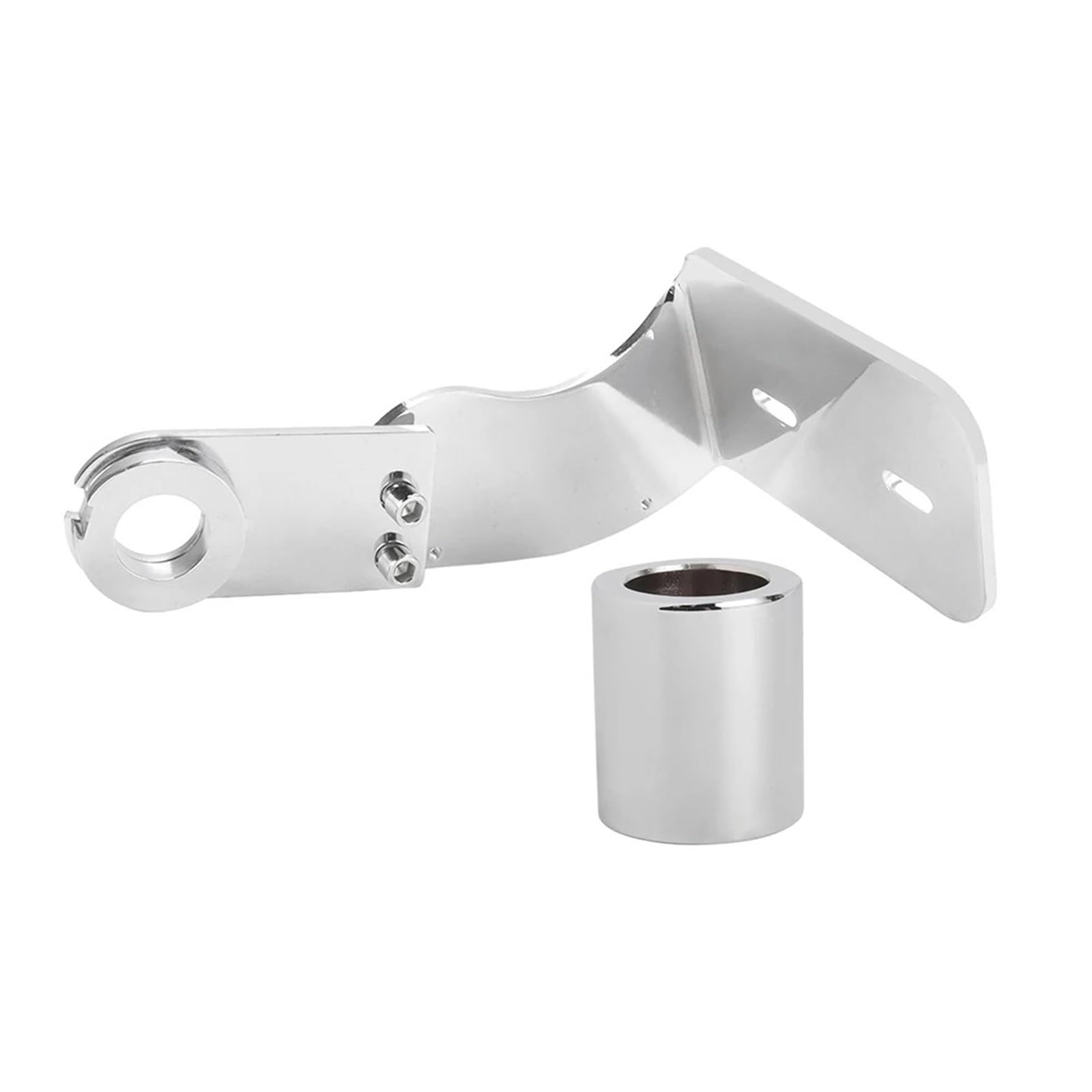 Kennzeichenhalter Motorrad Seitenmontage Kennzeichenhalter Halterung Passend für Harley Softail 2018-2022(Chrome) von EGUIAS