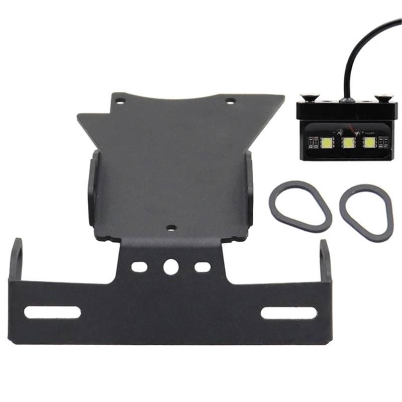 Kennzeichenhalter Motorradzubehör Heckklappe Fender Eliminator Kennzeichenhalter LED-Licht Passend für Yamaha FZ6 FZ6N FZ6S 2004-2010 FZ6N/S von EGUIAS