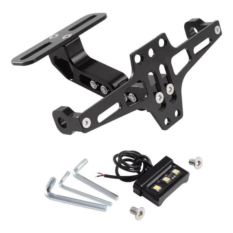 Kennzeichenhalter Passend Für Yamaha, Passend Für Honda, Passend Für BMW, Passend Für Ducati, Passend Für Kawasaki, Motorrad-Kennzeichenrahmen, LED-Licht von EGUIAS