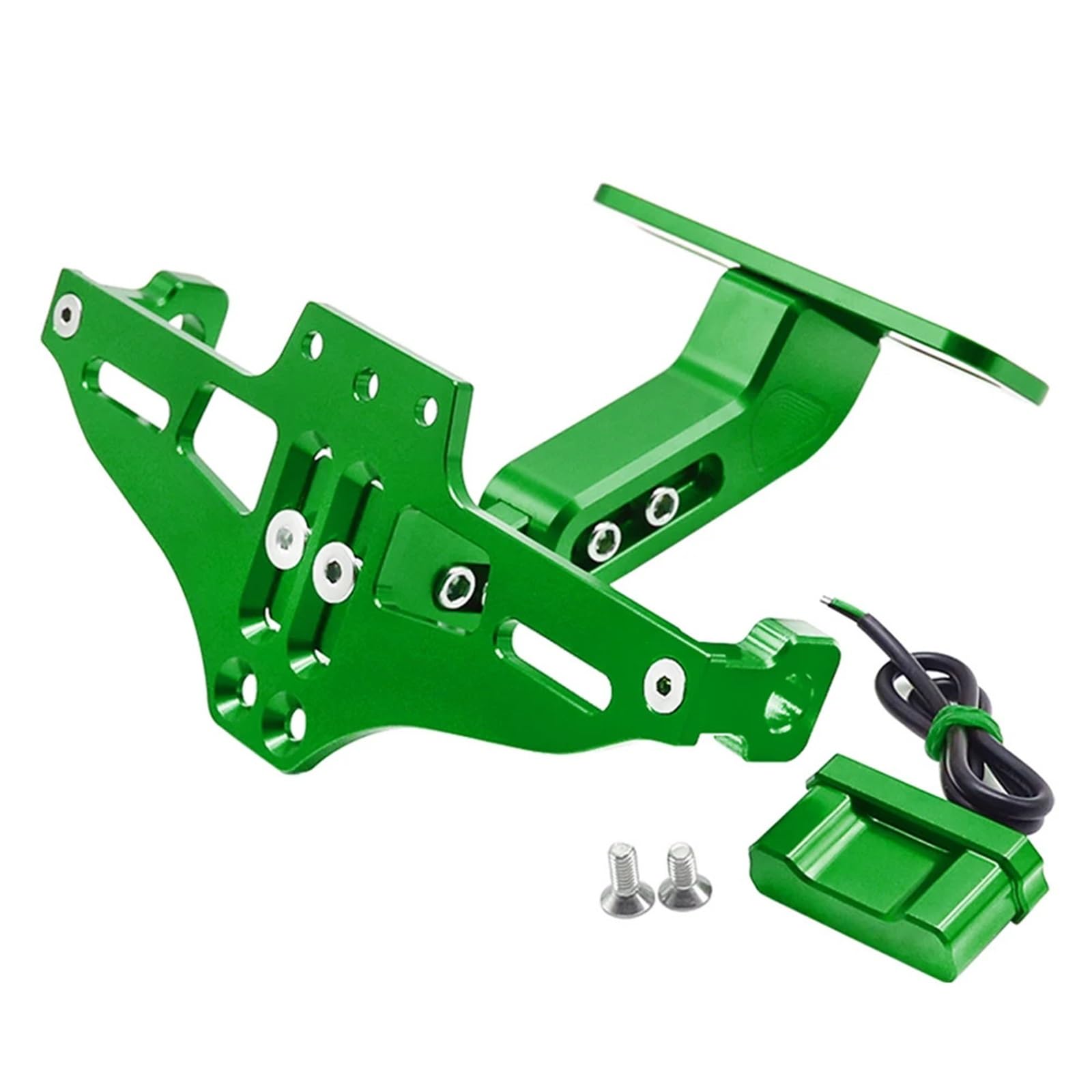 Kennzeichenhalter Passend für CFMOTO 450MT 2024-2026 Motorradzubehör Kennzeichenhalterung(Green) von EGUIAS