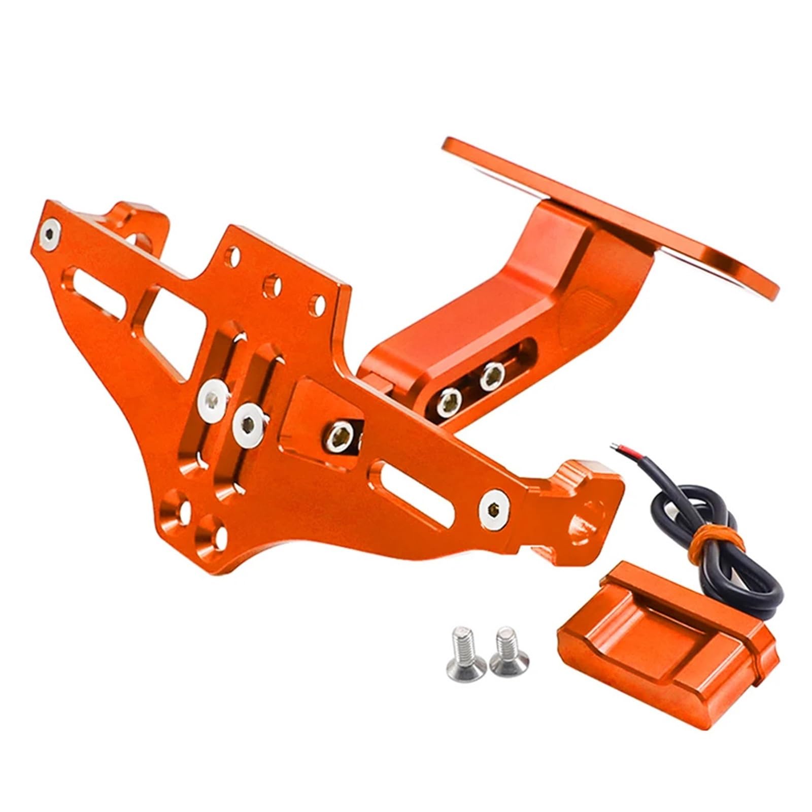 Kennzeichenhalter Passend für CFMOTO 450MT 2024-2026 Motorradzubehör Kennzeichenhalterung(Orange) von EGUIAS