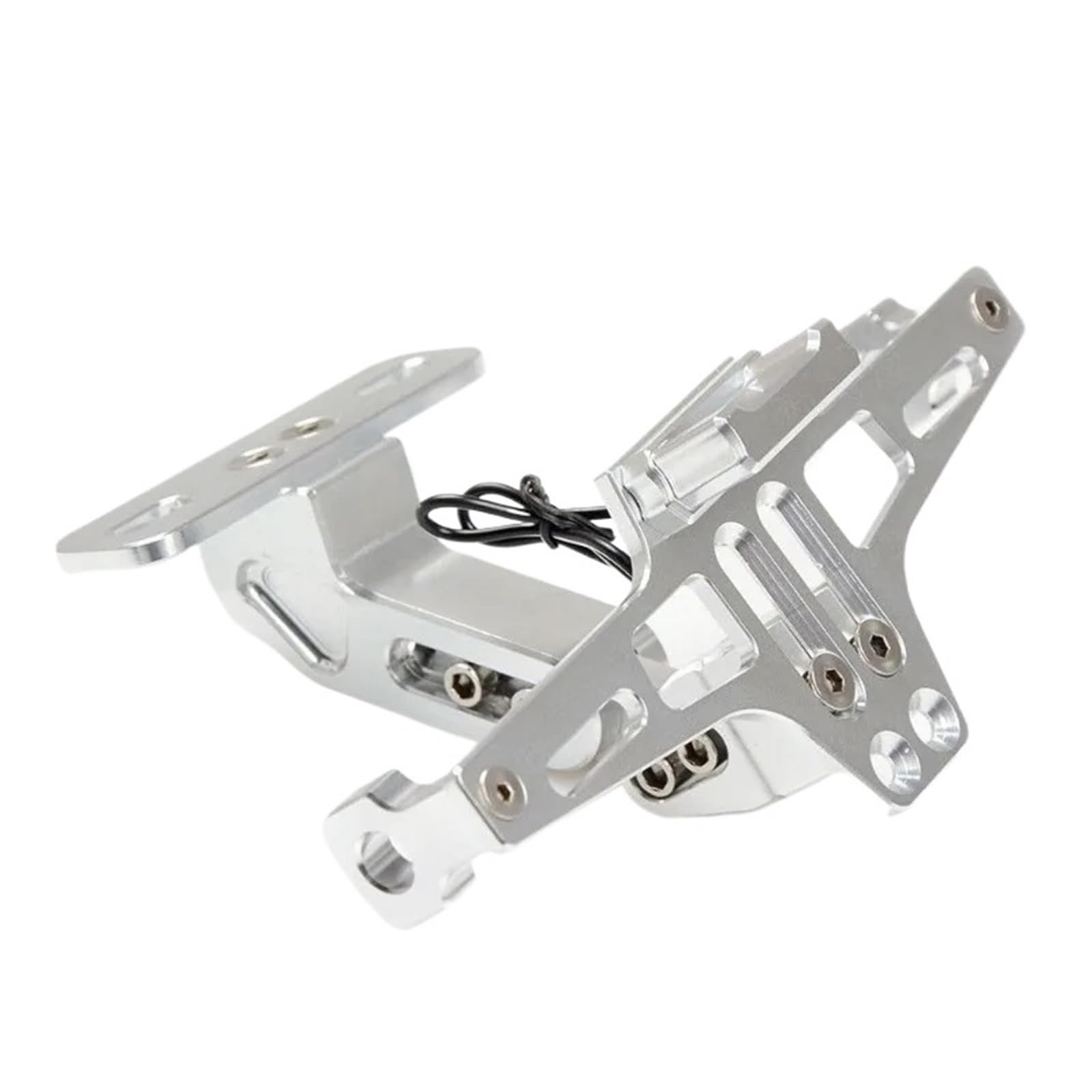 Kennzeichenhalter Passend für Honda Yamaha MT07 MT09 MT10 R1. Passend für Kawasaki Z750 Z800. Motorrad-Kennzeichenhalter hinten.(Silver) von EGUIAS