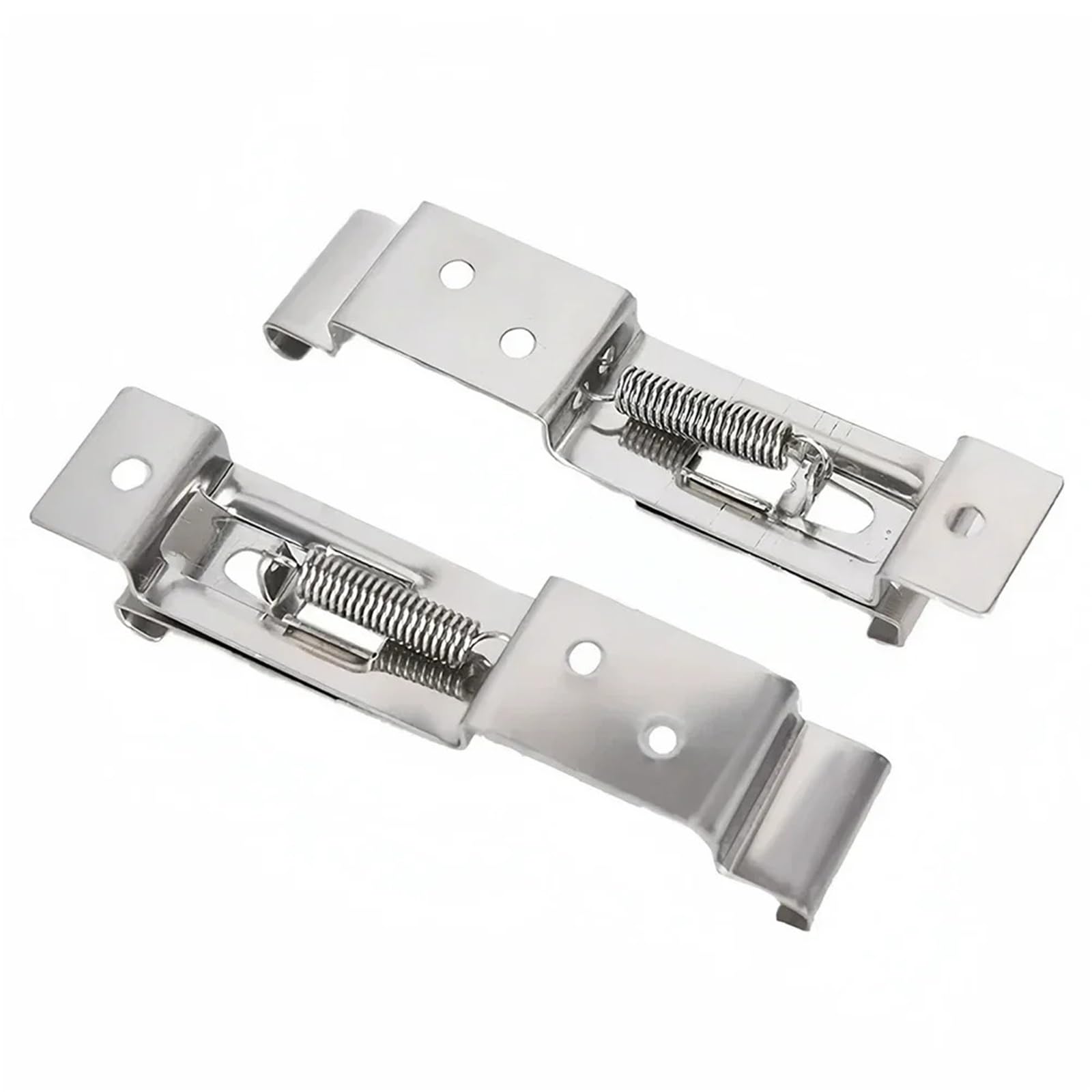 Kennzeichenhalter Rechteckige Edelstahl-Auto-Nummernschild-Federhalterung, Nummernschild-Clips für Anhänger, 2 Stück Kennzeichenhalter Rechteckige Edelstahl-Auto-Nummernschild-Federhalterung, Nummernschild-Clips für Anhänger, 2 Stück von EGUIAS
