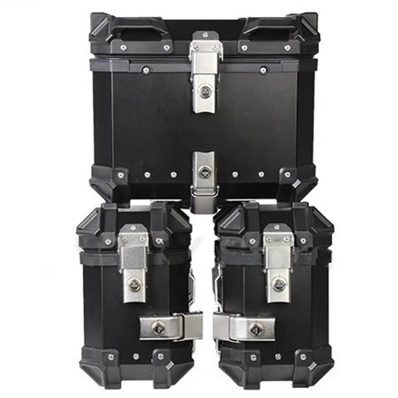 hintere Gepäckträgerhalter 18L 36L 45L Anti-Diebstahl Aluminium Legierung Top Schwanz Fall Reise Gepäck Lagerung Helm Box Wasserdicht(45L and 18L) von EGUIAS