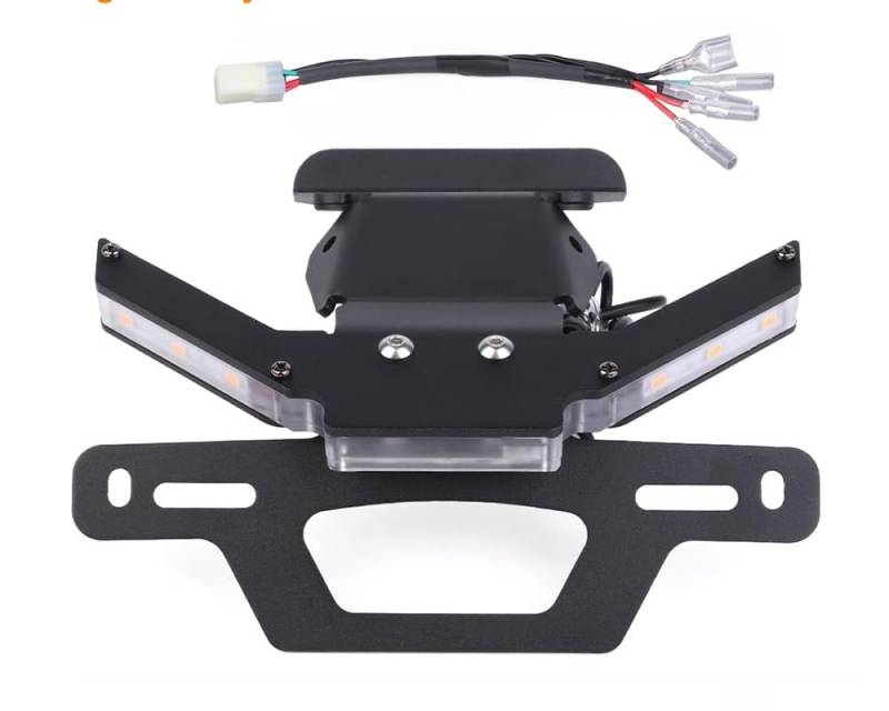 2024 Kennzeichenhalter Kompatibel mit DUKE 390 Duke 250 125 Motorrad Heckhalterung Fender Eliminator LED-Licht Blinker Duke390(TYPE B) von EGXKAOME