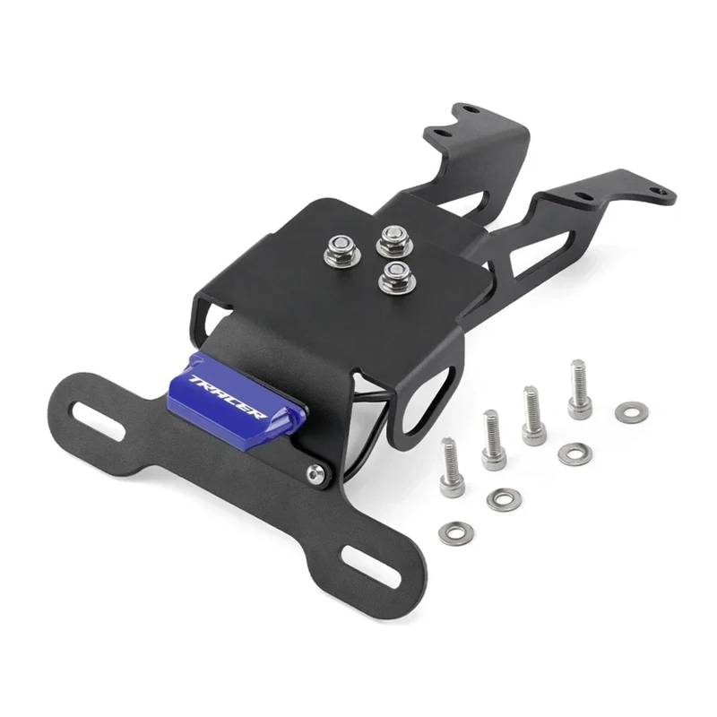 Kennzeichenhalter kompatibel mit Yamaha MT09 Tracer 900/9/GT 7GT 700/GT FJ-09 2015–2024, Motorrad-Heckschürze, Kotflügel-Eliminator, LED-Licht(Holder Blue) von EGXKAOME