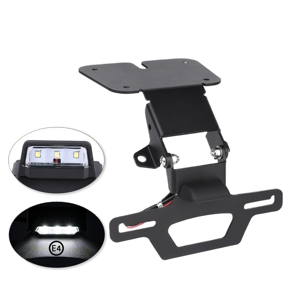 Versteckter Kennzeichenhalter Kompatibel mit YAMAHA MT03 MT25 YZF R3 R25 Motorrad Rücklicht Bremslicht Bremsleuchte Frontblinker LED-Licht(License Holder B) von EGXKAOME