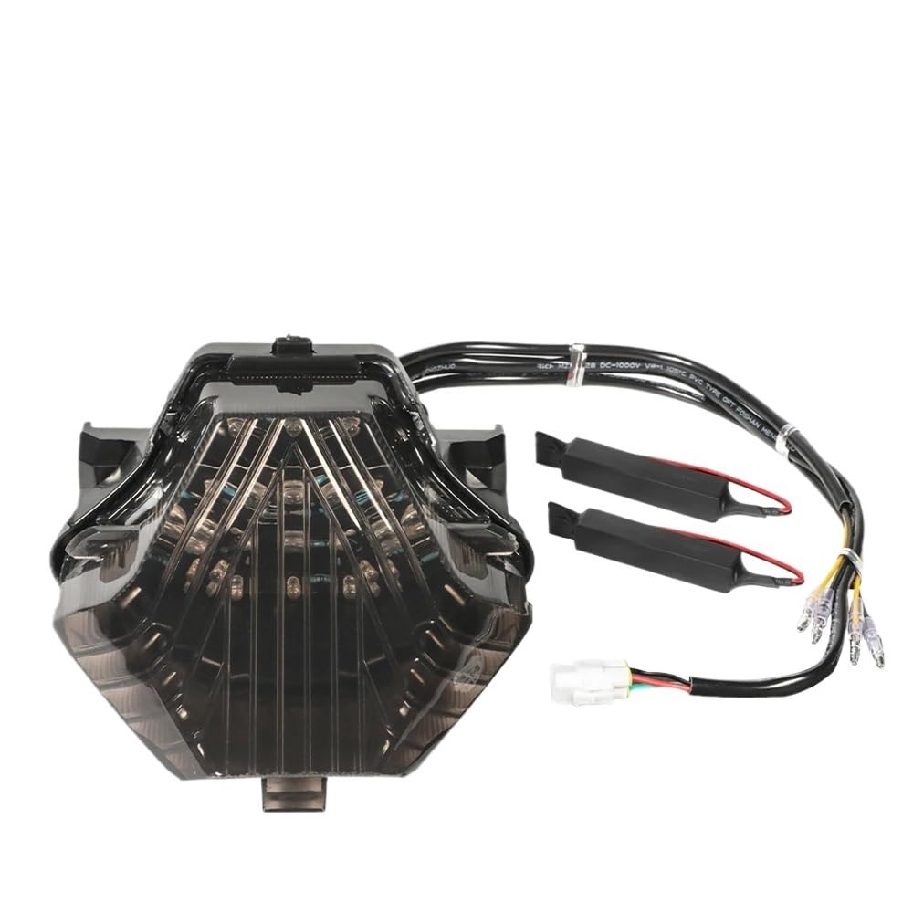 Versteckter Kennzeichenhalter Kompatibel mit YAMAHA MT03 MT25 YZF R3 R25 Motorrad Rücklicht Bremslicht Bremsleuchte Frontblinker LED-Licht(Tail Light B) von EGXKAOME