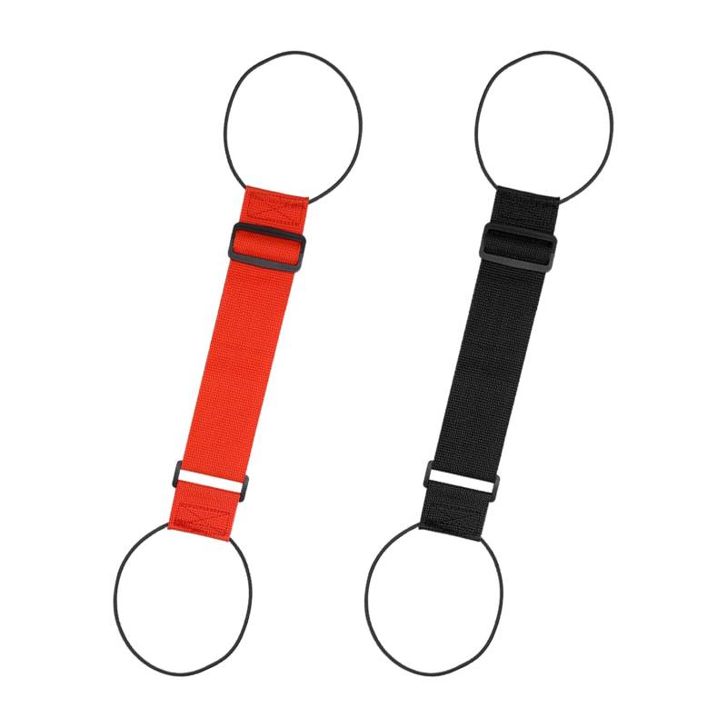 EHDWXVZM 2 Stück Elastische Gepäckgurte, Verstellbare Gepäckgurte, Schwarz Und Rot, 56–68 Cm, Geeignet Zum Packen Von Taschen Und Reisetaschen von EHDWXVZM