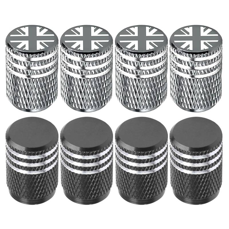 8 Stück Ventilkappen, Dekorative Ventilkappen Mit Britischer Flagge, Reifenventilkernkappen, Ventilstaubkappen, Nabenventilkappen, Metallventilkappen von EHDWXVZM