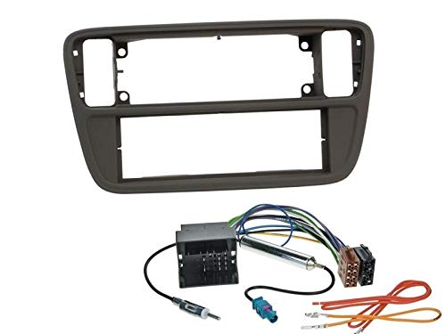 1 Din Radio Einbauset Blende Radioanschlusskabel Antennenadapter für Seat MII (AAN) ab 2012 von EHO