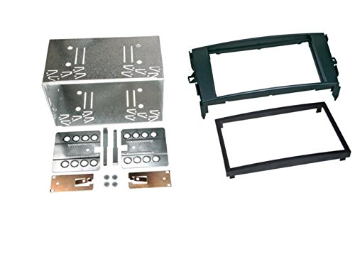 2 DIN Radioeinbauset Blende Radioanschlusskabel Antennenadapter Komplettset für Toyota Auris E15J E15UT 03/2007-12/2012 anthrazit von EHO