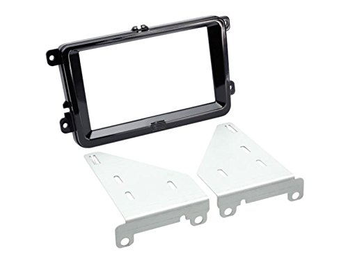 2 DIN Radioeinbauset Blende Radioanschlusskabel Antennenadapter Komplettset für VW Golf 5 V 6 VI 2003-2013 Piano Black incl Canbus von EHO