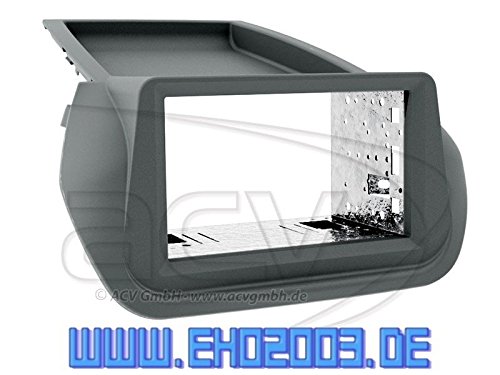 2 DIN Radioeinbauset Blende Radioanschlusskabel Antennenadapter Komplettset für Fiat Fiorino + Qubo 225/225L ab 2008 schwarz von EHO